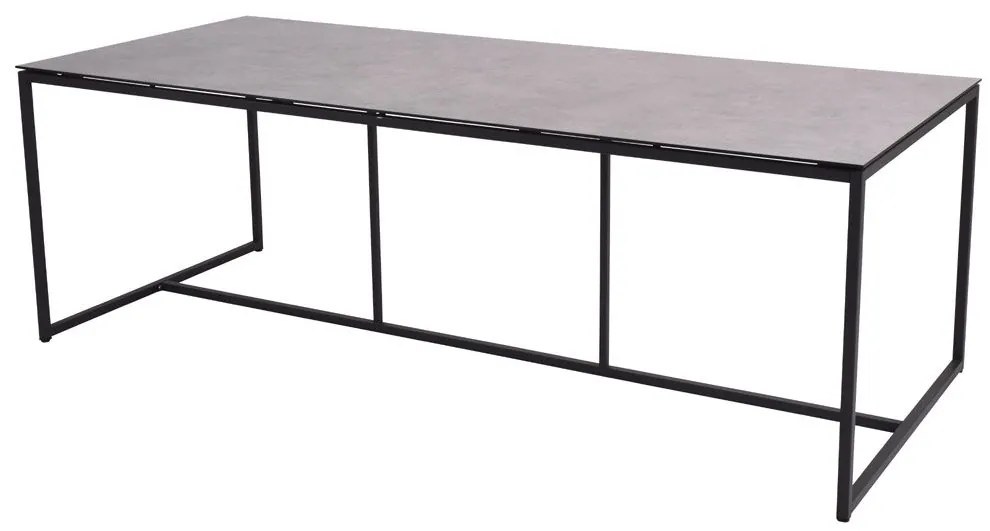 4 Seasons Outdoor Quatro tafel met HPL blad light grey 220 cm  Tuintafel    antraciet weerbestendig