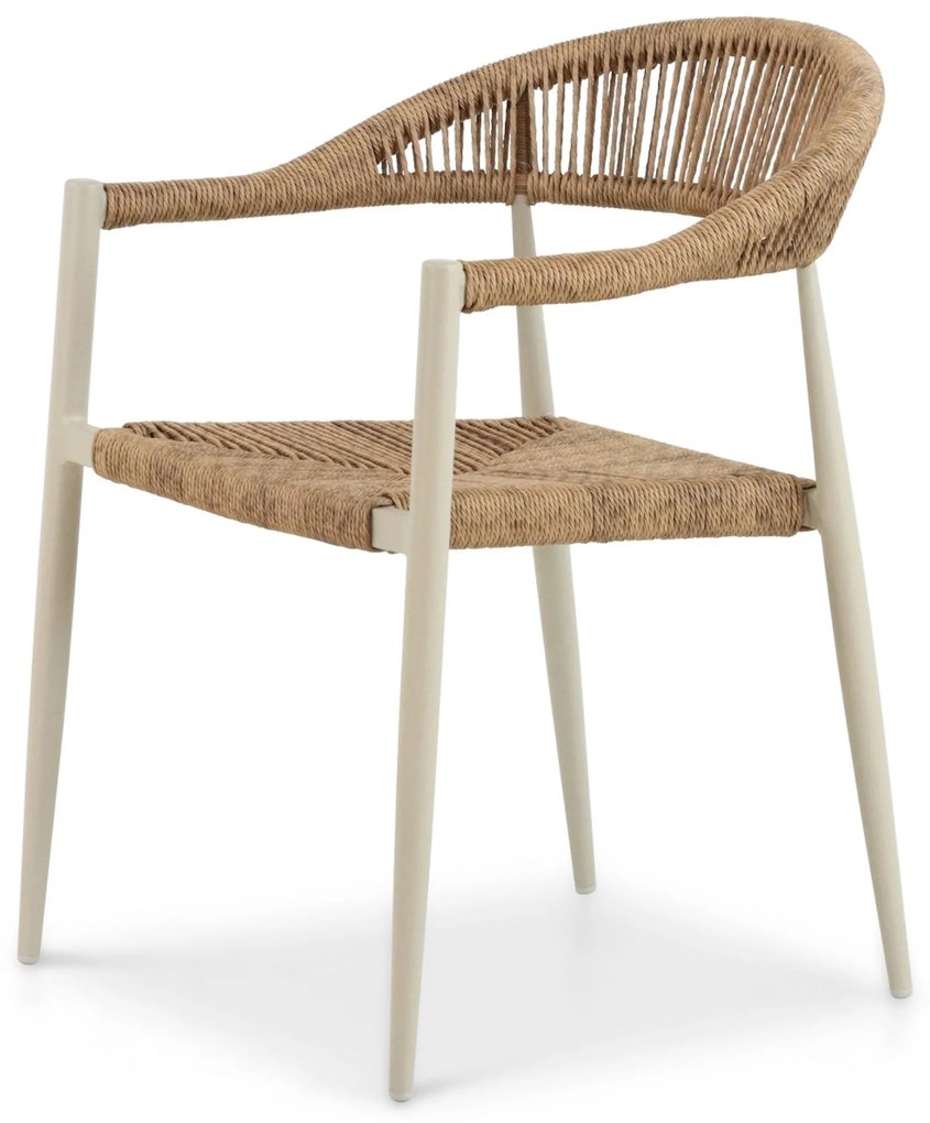 Tuinset 6 personen 240 cm Rope Taupe De Laan Projects