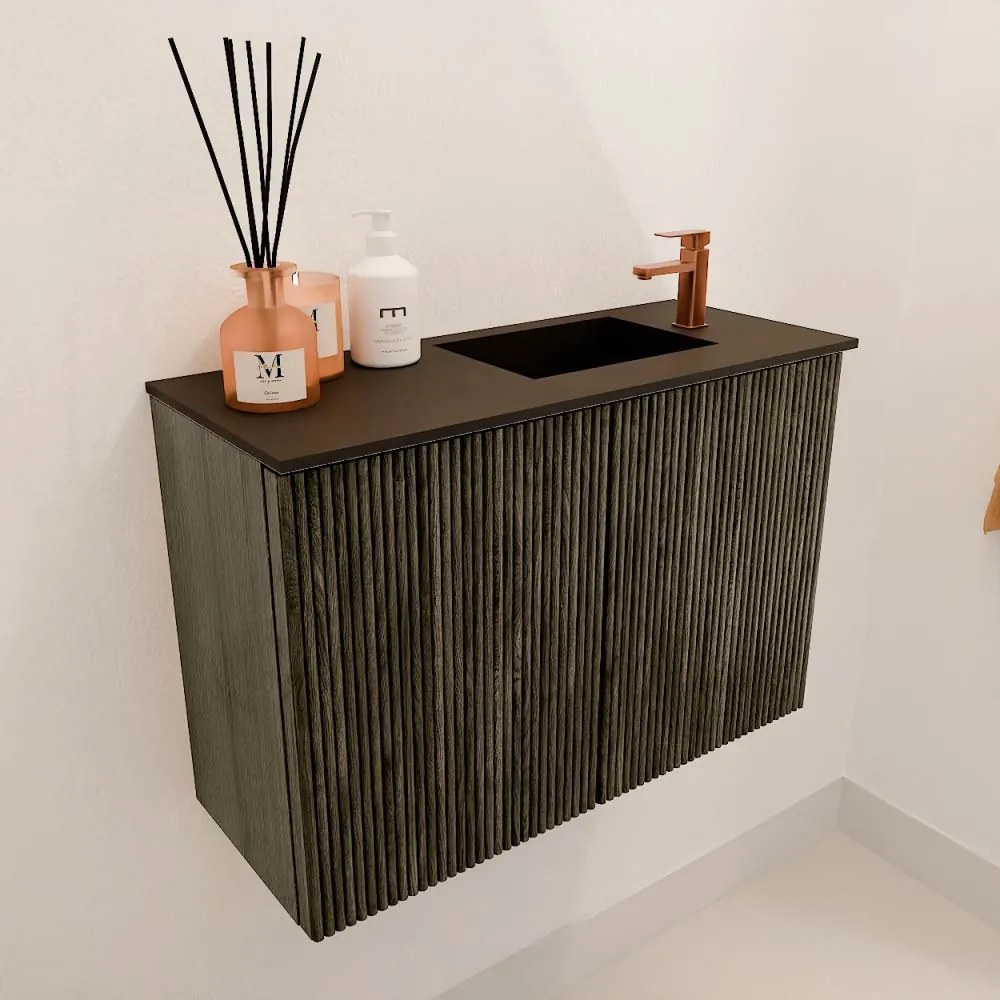 Mondiaz Joya 60cm toiletmeubel shadow met wastafel faye rechts 1 kraangat urban