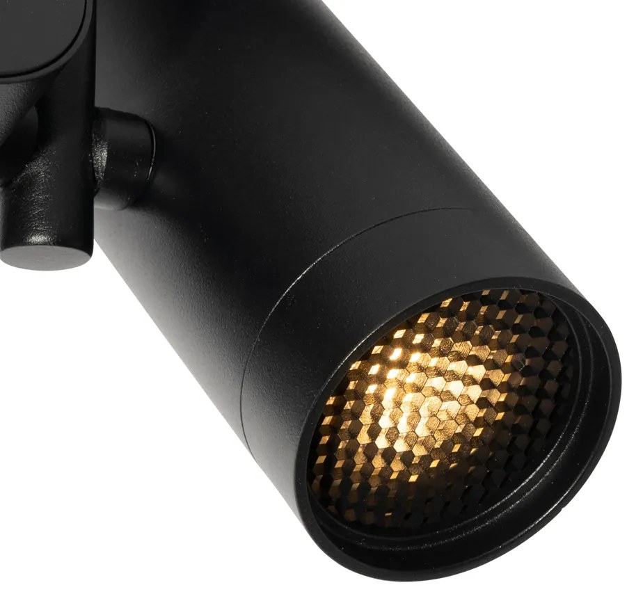 Modern railsysteem met 3 Spot / Opbouwspot / Plafondspots zwart 1-fase - Iconic Scopio Modern GU10 Binnenverlichting Lamp