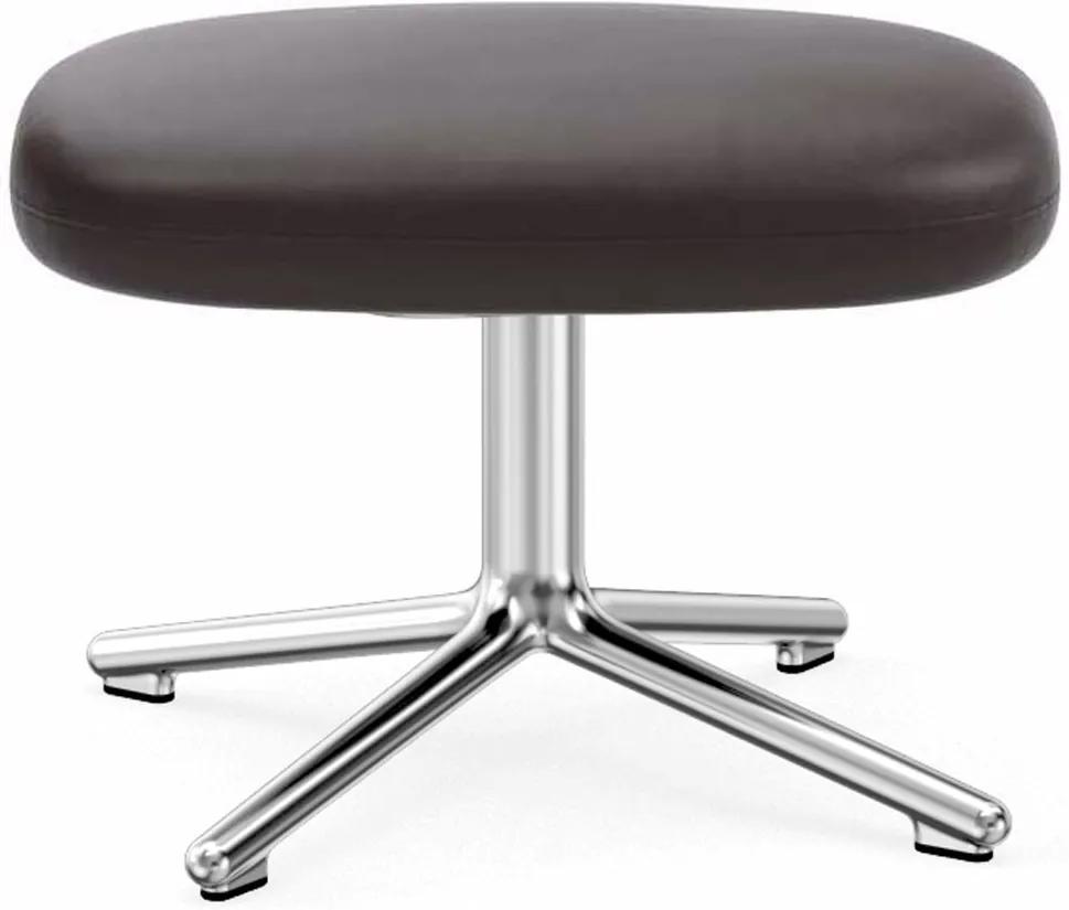 Normann Copenhagen Era Footstool Swivel voetenbank met aluminium onderstel Ultra Leather 41589