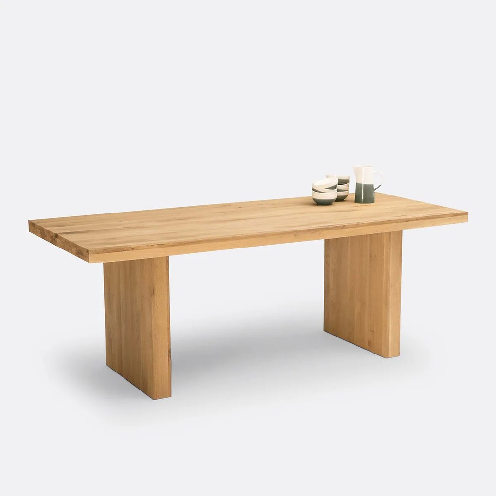 Eettafel, massieve eik, 6 tot 8 personen, VOVA