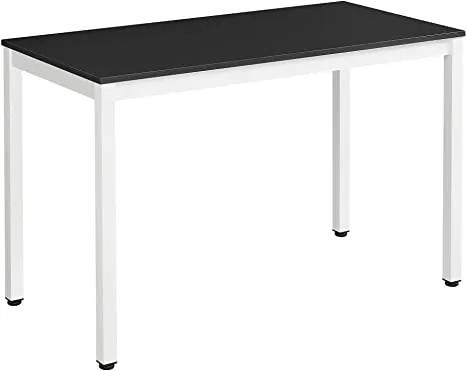 Loods 1 Smalle bureau/ Werktafel/ Computertafel/ Computerbureau - 120 x 60 x 76 cm - Zwart/Ewit - Geschikt voor kleine ruimtes