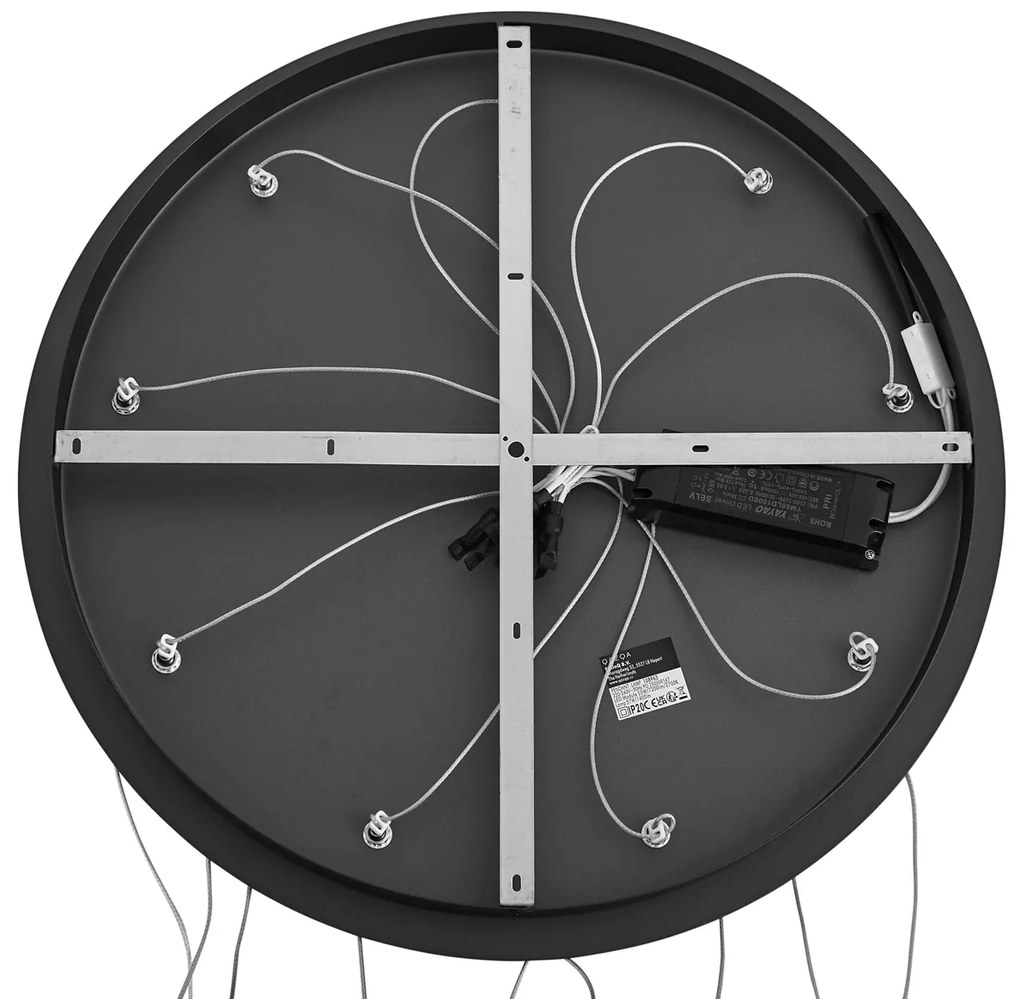 Design hanglamp zwart 9-lichts incl. LED 3-staps dimbaar - Vide Anella