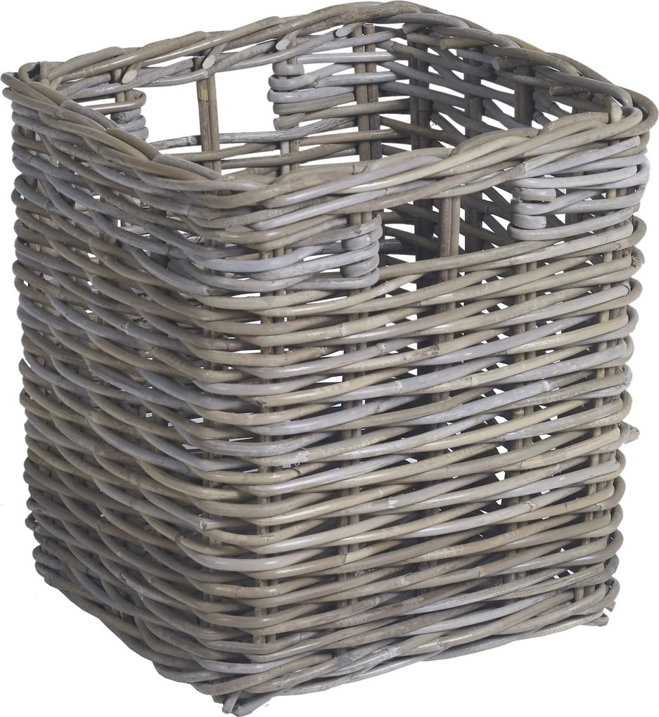 Practo Home mand rotan vierkant Rotan - Haardaccessoires - 37x37x40cm - klein