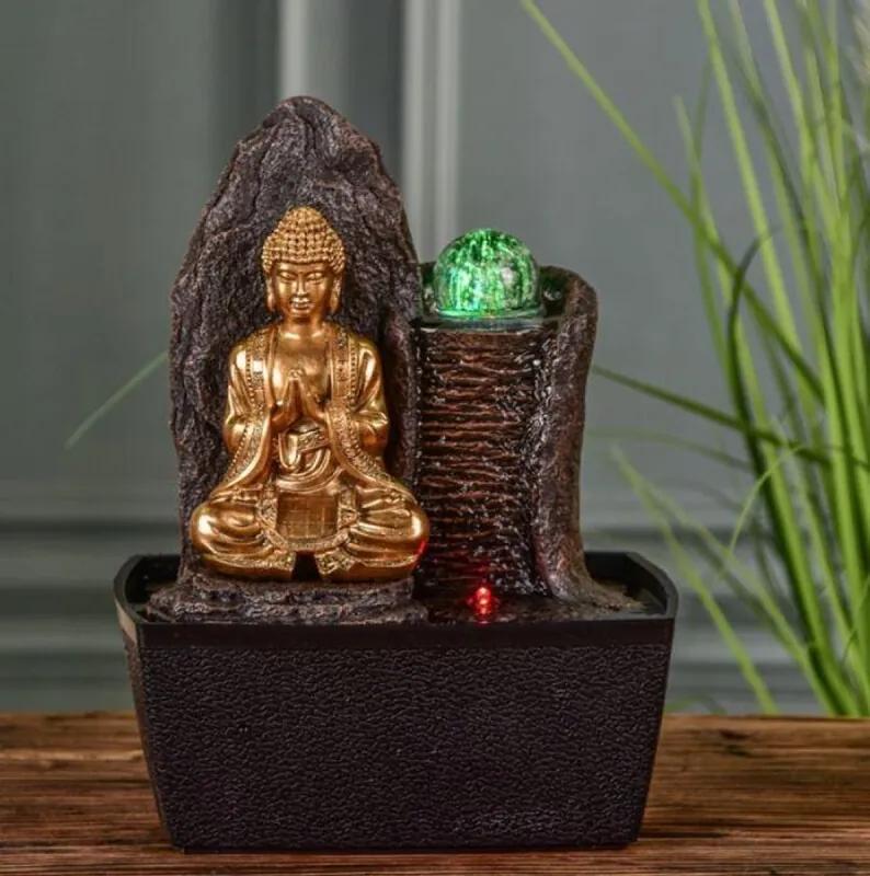 Boeddha Haka Relax - fontein - interieur - fontein voor binnen - relaxeer - zen - waterornament - cadeau , geschenk - relatiegeschenk - origineel - lente - zomer - lentecollectie - zomercollectie - afkoeling - koelte