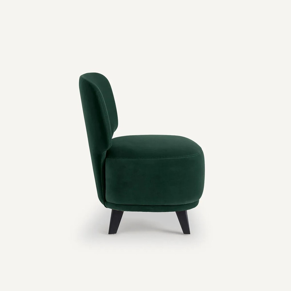 Fauteuil L, in fluweel, Odalie, ontwerp Emmanuel Gallina