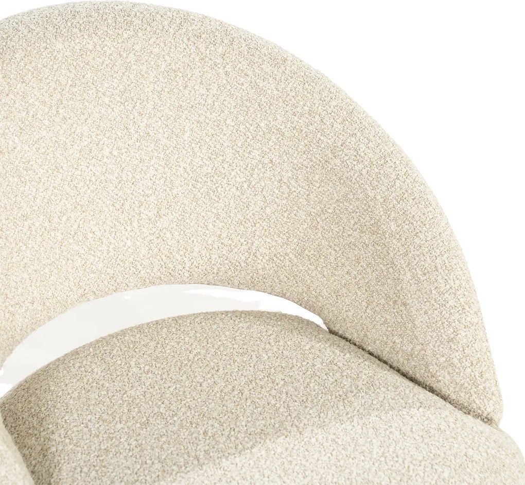 By-Boo Nido Eetkamerstoel Met Zwart Onderstel Beige