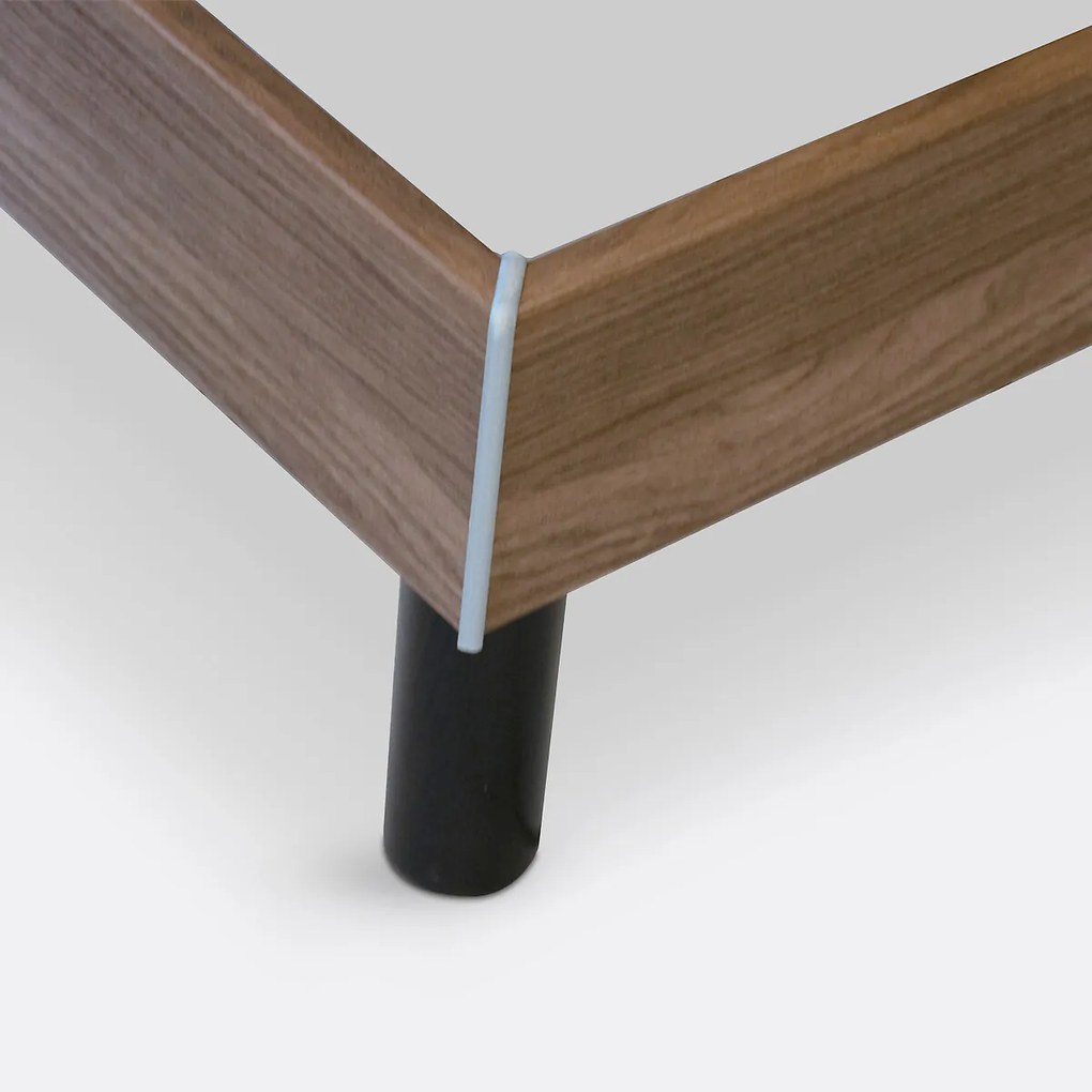 Premium elektrisch bed met noppen met houteffect