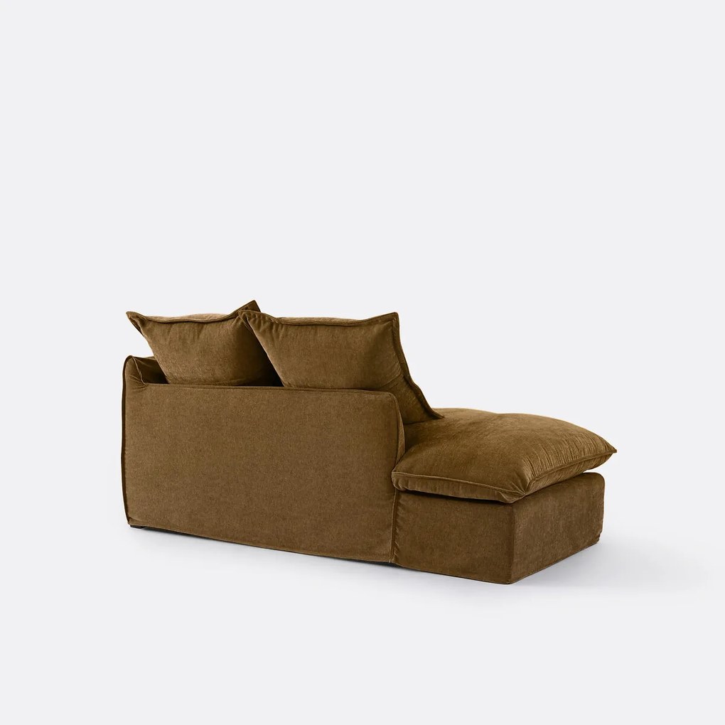 Longchair links, afneembare hoes, in gemêleerd polyester, ODNA