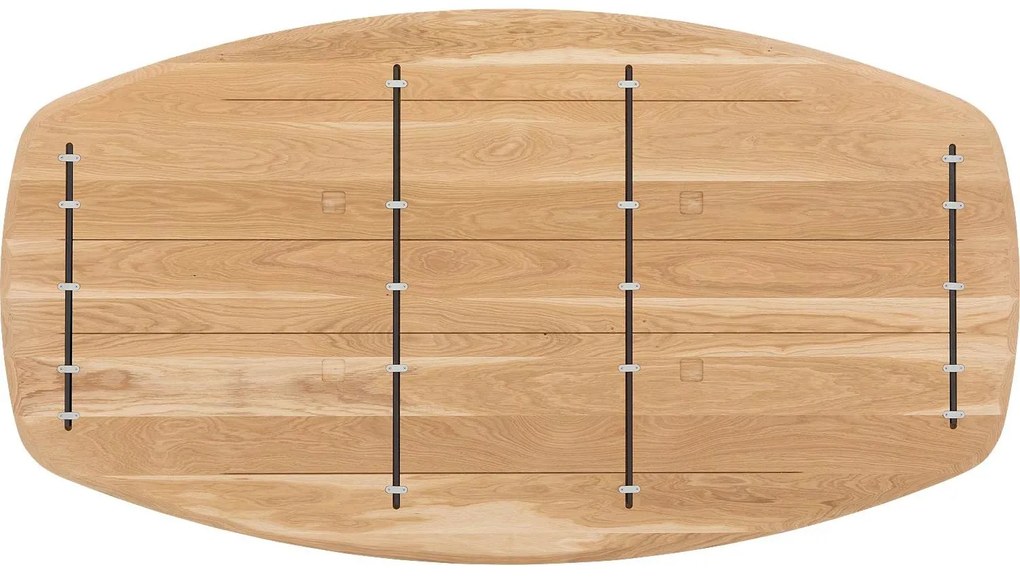 Goossens Excellent Eettafel Uniek, Semi ovaal 240 x 120 cm