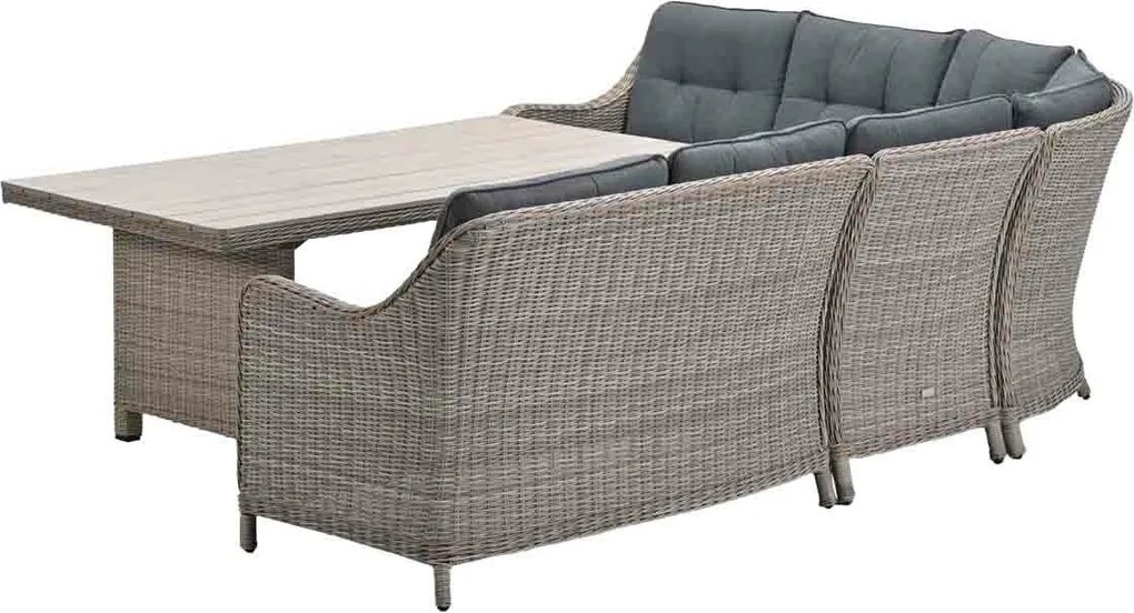 Garden Impressions Nova lounge dining set 5-delig - mystic grey