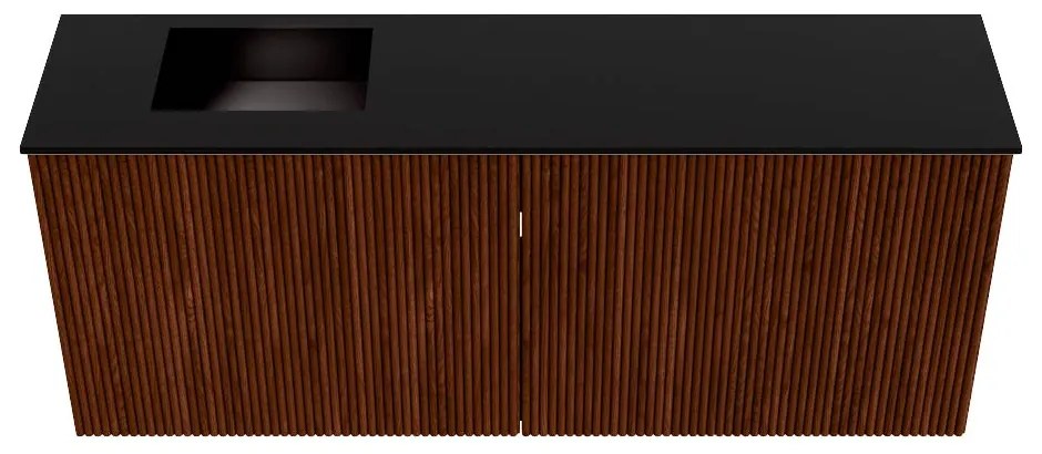 Mondiaz Joya 100cm toiletmeubel ruby met wastafel faye links 1 kraangat urban
