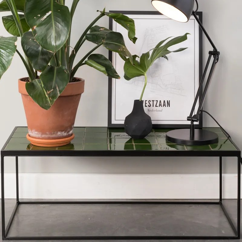 Zuiver Glazed Salontafel Met Groene Tegels - 93 X 43cm.