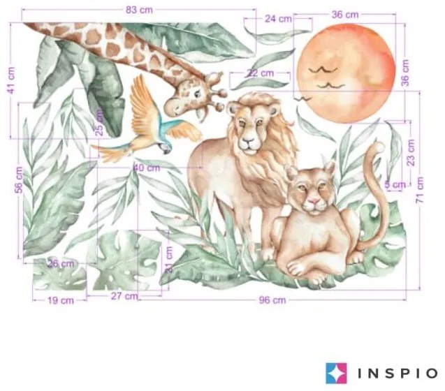 INSPIO Muursticker - SAFARI dieren in het wild