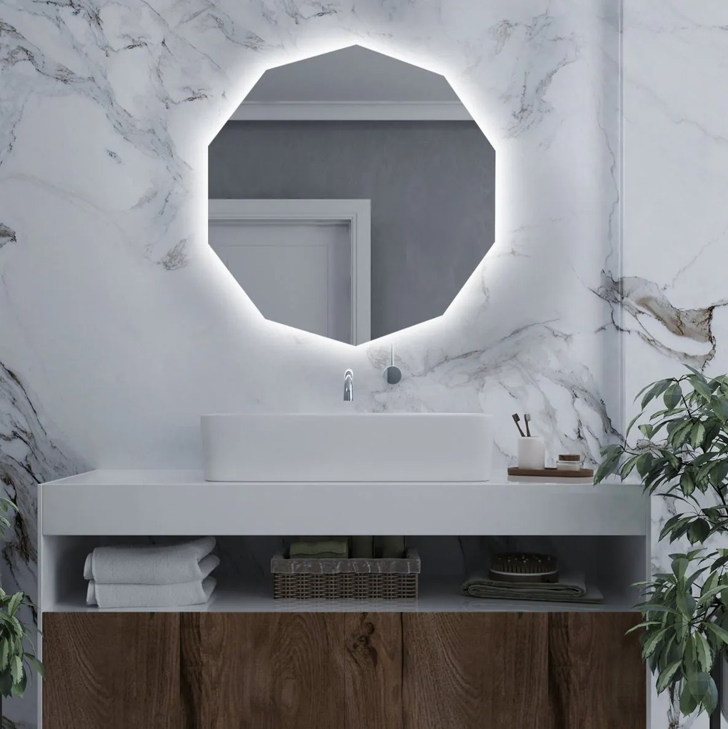 Geometrische spiegel met LED-verlichting G11