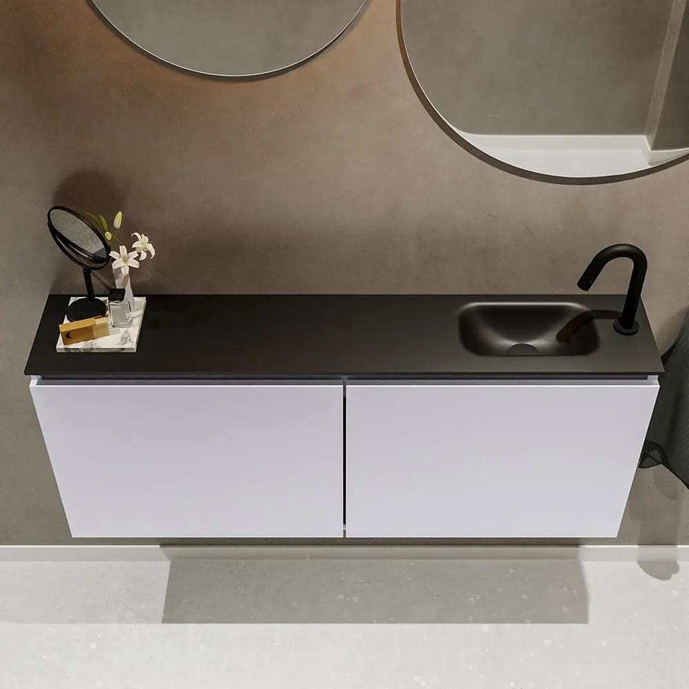 Mondiaz Ture 120cm toiletmeubel cale met wastafel urban rechts 1 kraangat