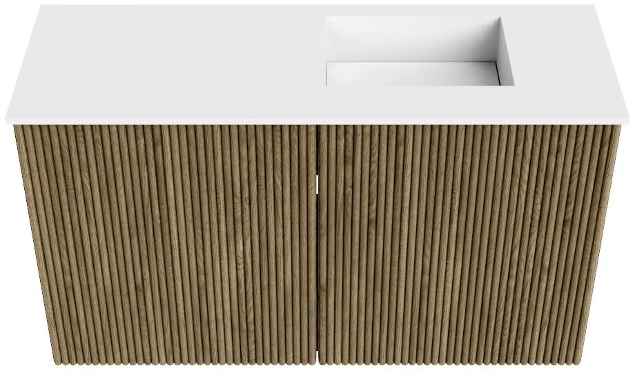 Mondiaz Joya 70cm toiletmeubel dusk met wastafel faye rechts zonder kraangat talc