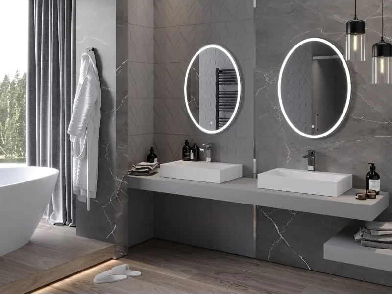 Mexen Elz verlichte badkamer spiegel 60 x 80 cm, LED 6000K, anti-condens - 9802-060-080-611-00