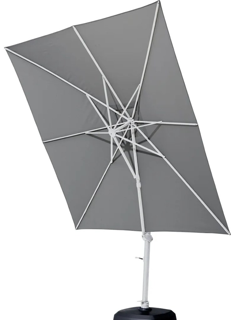 4 Seasons Outdoor Siesta parasol 300 x 300 cm charcoal/wit frame SALE Parasol   antraciet weerbestendig