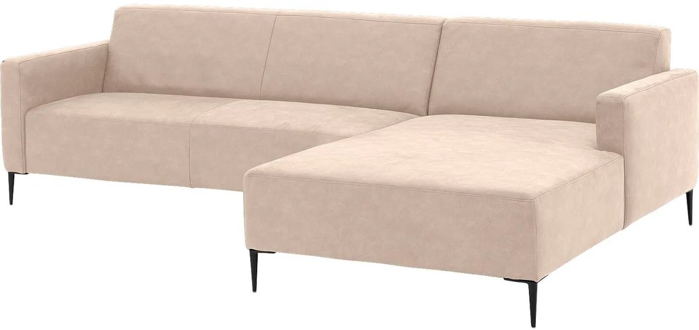 Goossens Key West beige, micro leer, 3-zits, modern design