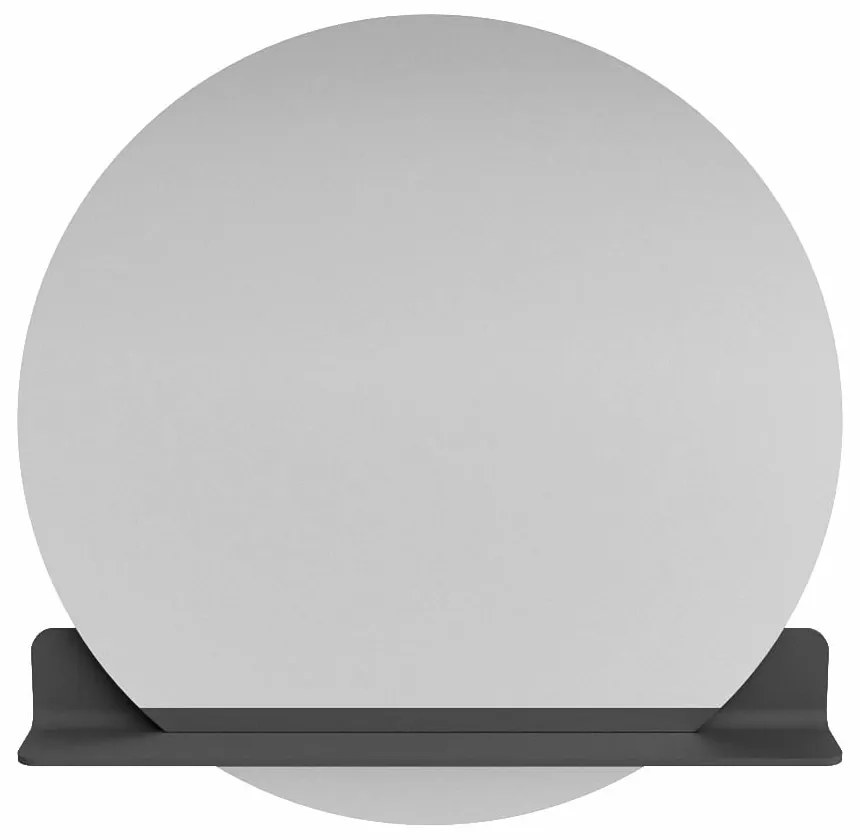 Mondiaz Spot spiegel rond Ø90cm met planchet dark grey