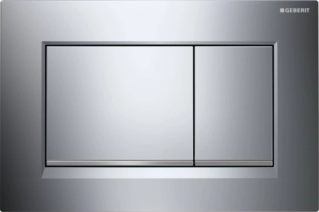Geberit Sigma 10 (ex Sigma 30) bedieningspaneel chroom/mat chroom voor Sigma reservoirs 8cm (UP720) en 12cm (UP320)