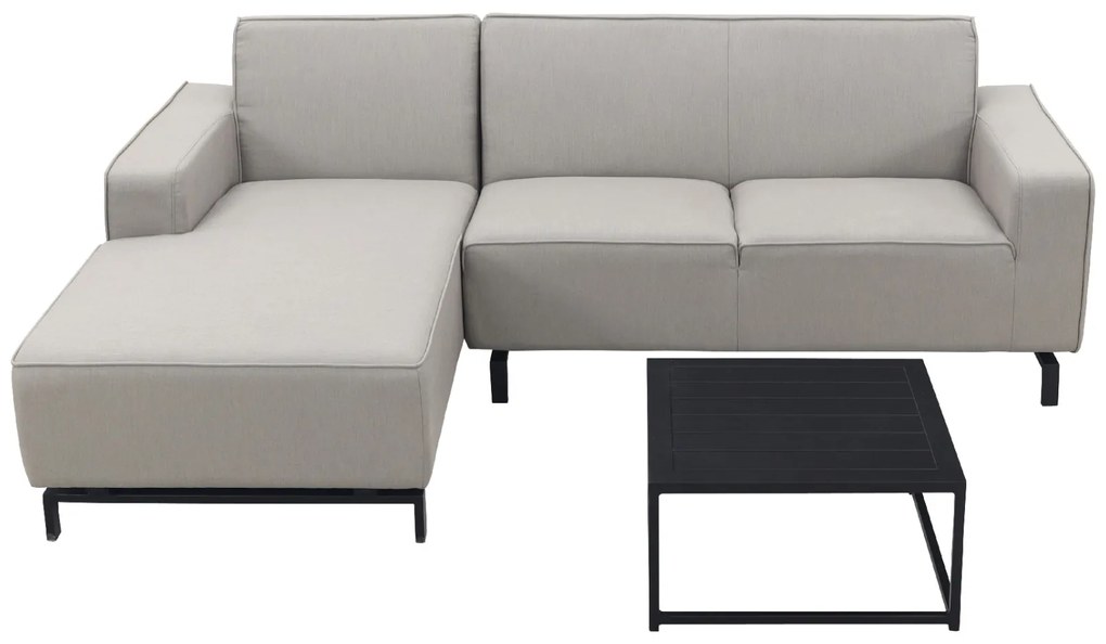 Boavista/Toronto loungebank chaise longue - Nature Grey - 3-delig - rechts