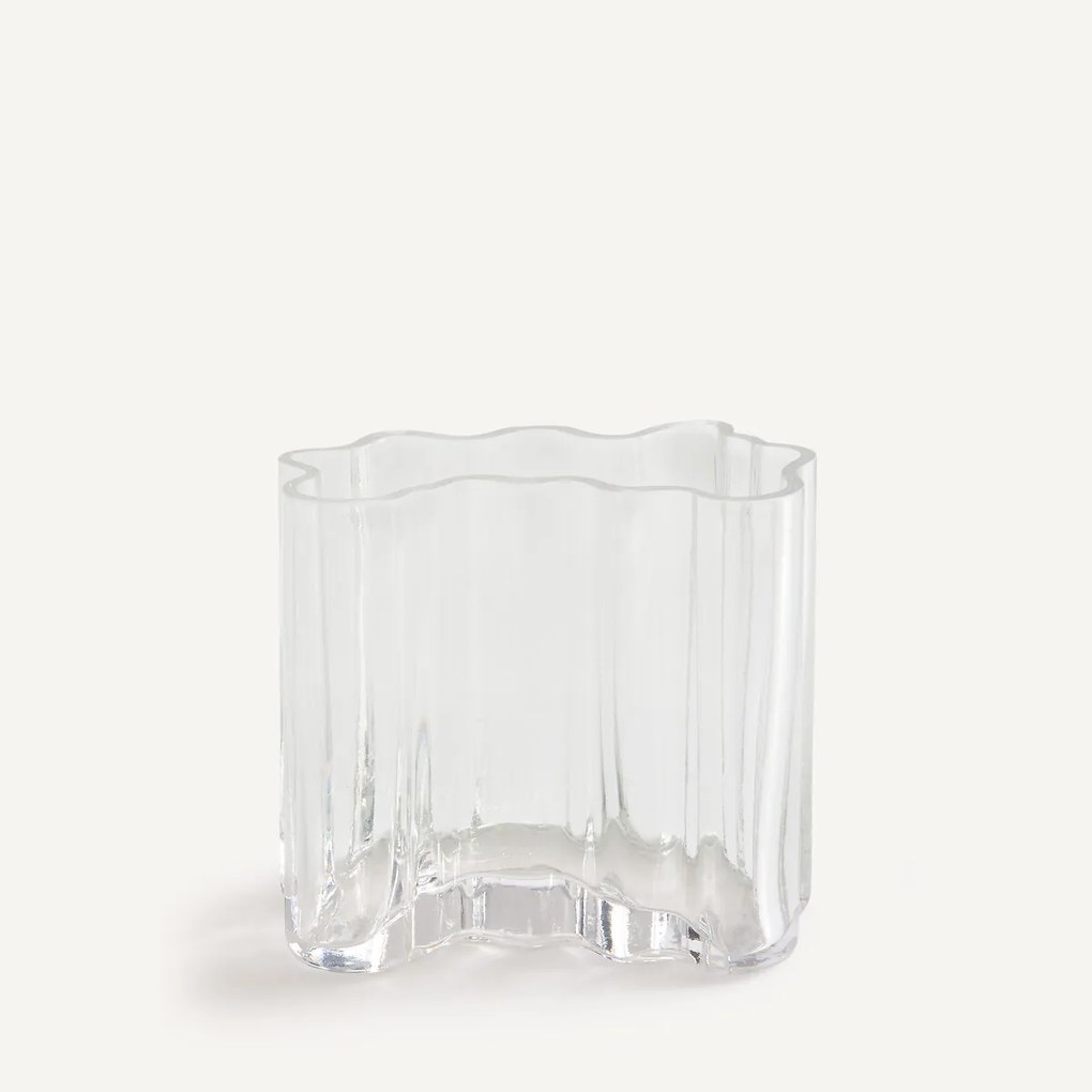 Geblazen glazen vaas, hoogte 18 cm, ISSEY