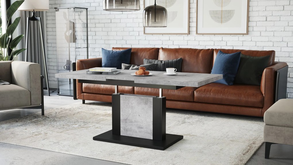 ORION beton / zwart, salontafel