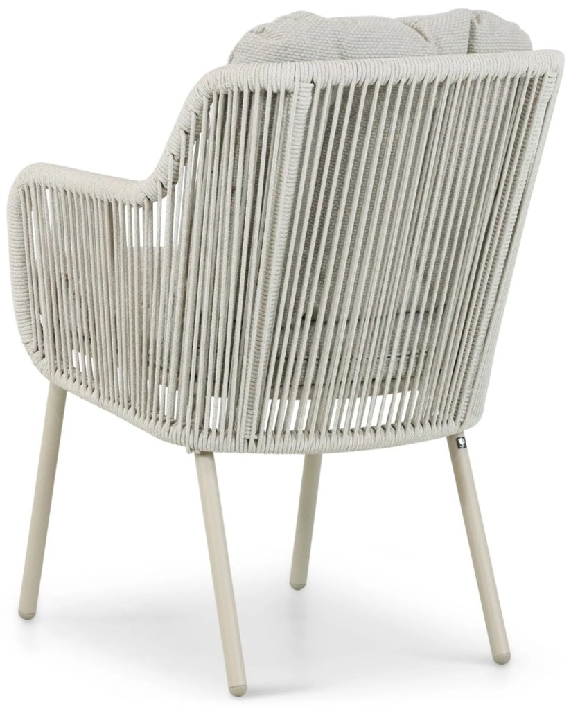 Tuinset 4 personen 180 cm Aluminium/rope Taupe Santika Furniture Santika