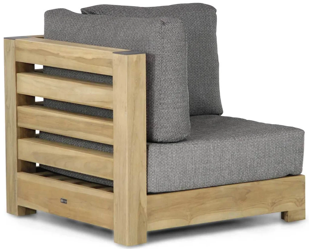 Hoek loungeset 5 personen Teak Old teak greywash Santika Furniture Santika