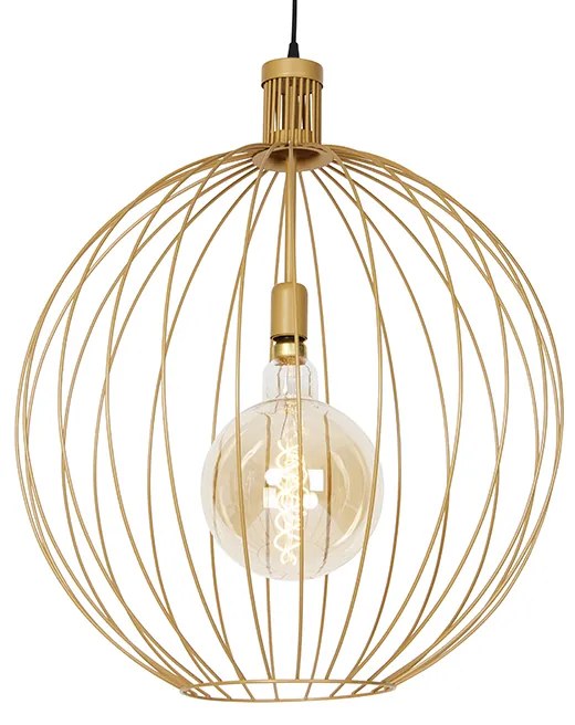 Design hanglamp goud 60 cm - Wire Dos