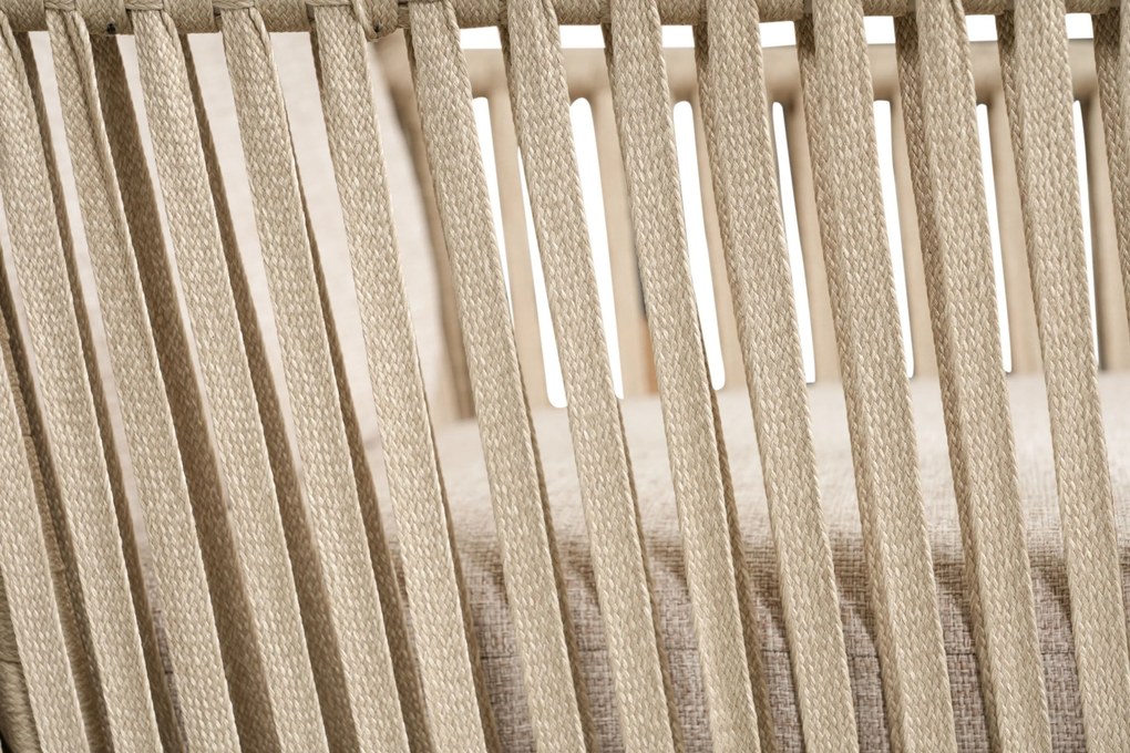 Tuinset 6 personen 220 cm Rope Taupe Domani Furniture Trivento/Belluno