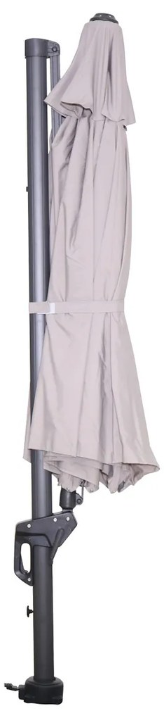 GI Hawaii zweefparasol 350 cm. - Sand - met Madrid voet en hoes
