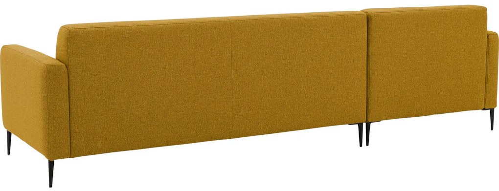 Goossens  Key West geel, stof, 3-zits, modern design