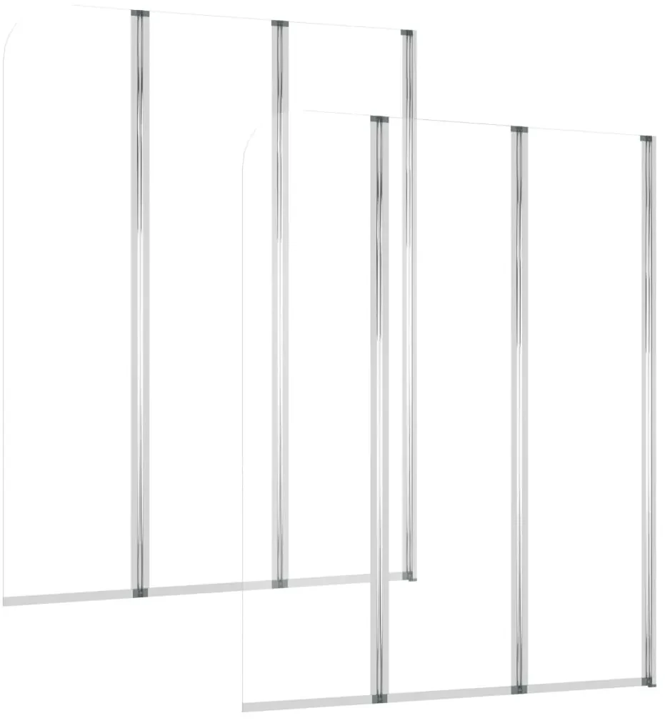 vidaXL Badwanden 2 st 104x130 cm gehard glas transparant