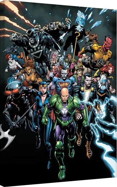 Print op canvas Justice League - Heroes, (60 x 80 cm)