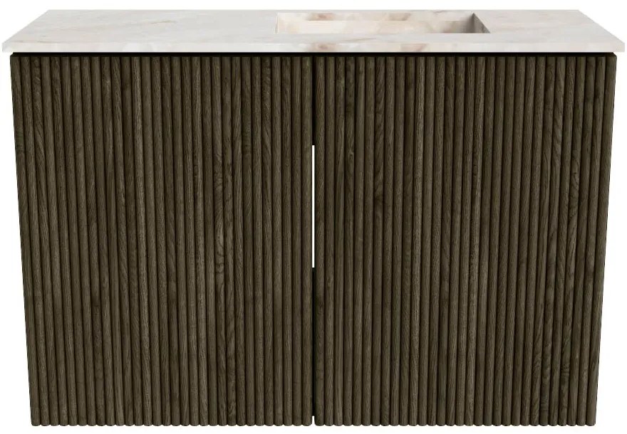 Mondiaz Joya DLux 60cm toiletmeubel shadow met wastafel faye rechts 1 kraangat frappe