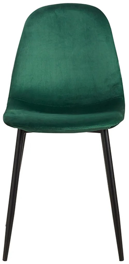 Set 4 Stoelen Teok Zwart Fluweel