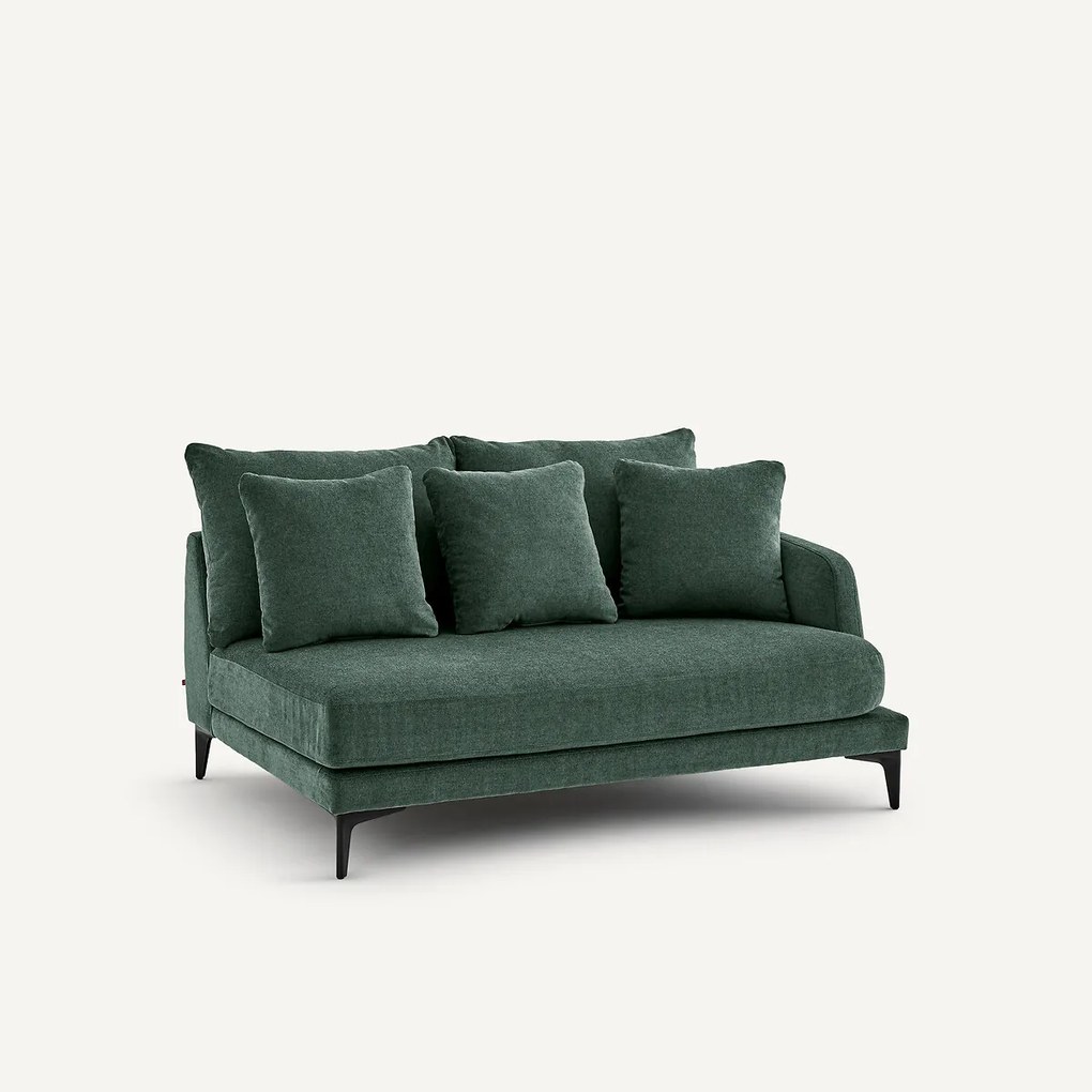 Halve bank, 2zit van polyestermix, MODERNISTE