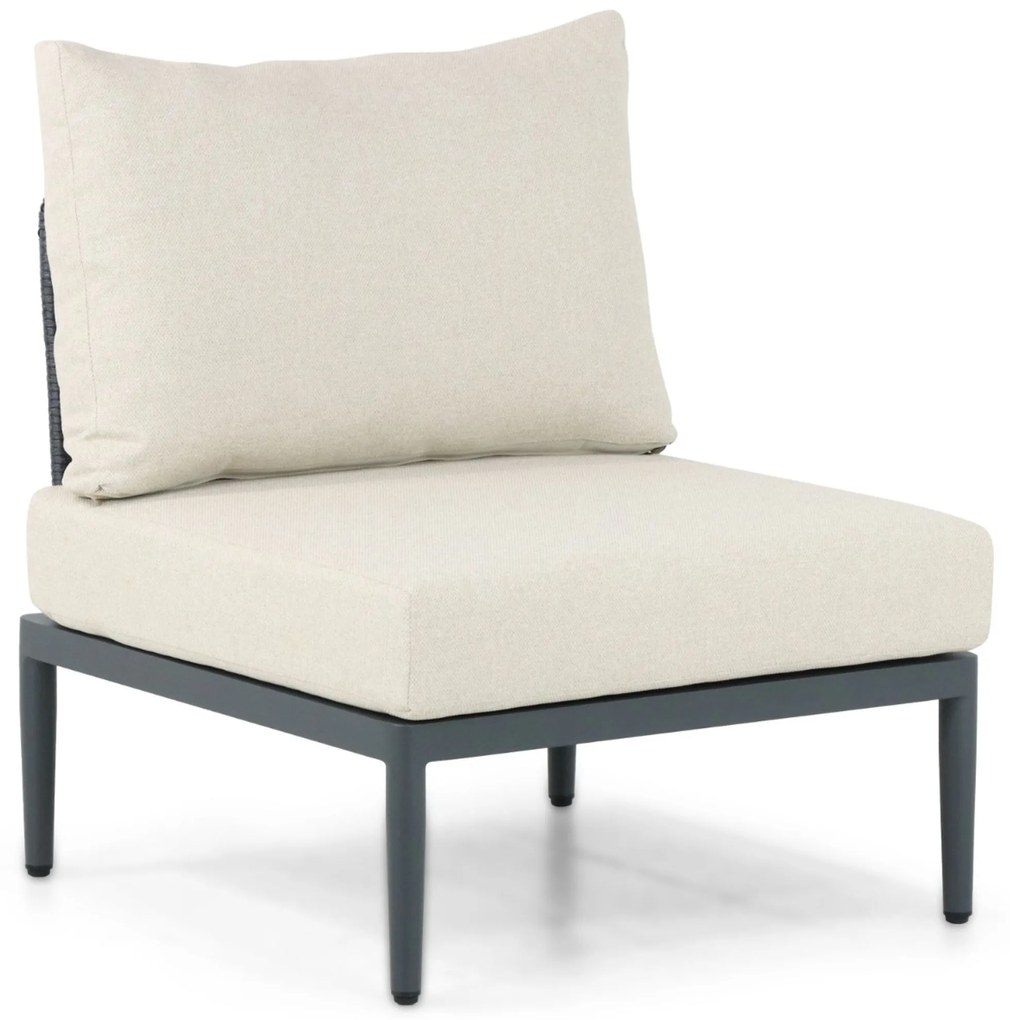 Hoek loungeset 7 personen Aluminium/wicker Grijs Coco Ibiza