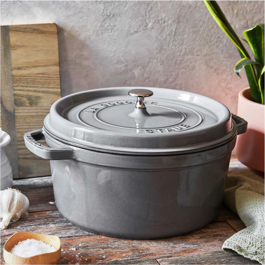 Staub La Cocotte Cocotte 28 cm / 6,75 l, Rond, Grafietgrijs - La Cocotte - Staub