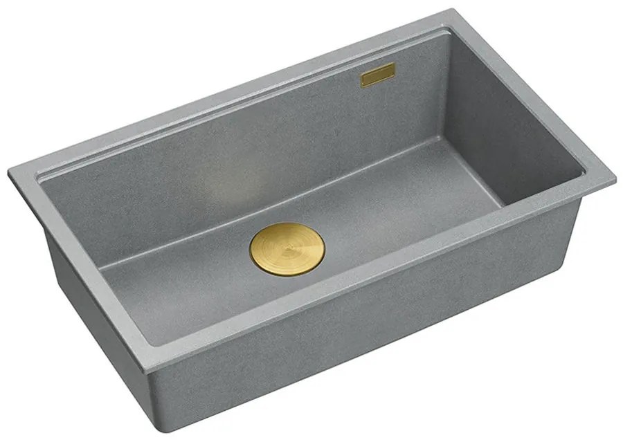granieten spoelbak Logan 110 Grey Metallic