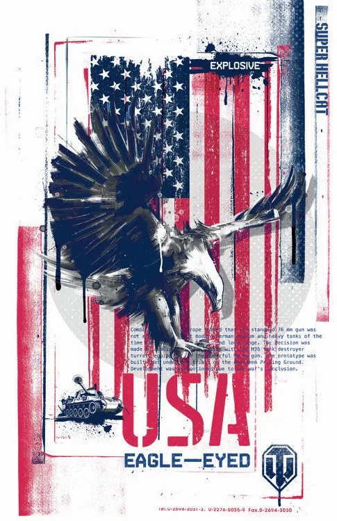 Ilustratie World of Tanks - USA Eagle-Eyed, WOT