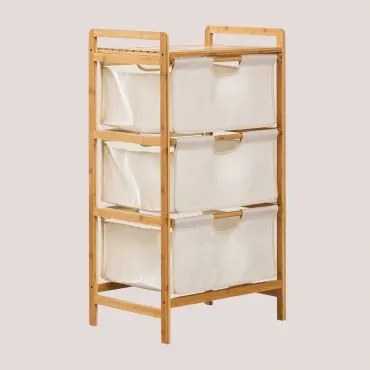 Skadi Bamboe Rek 50x90 Cm Met 3 Manden Bamboe - Sklum