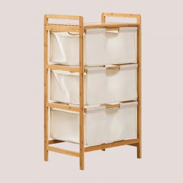 Skadi Bamboe Rek Met 3 Manden Bamboe - Sklum