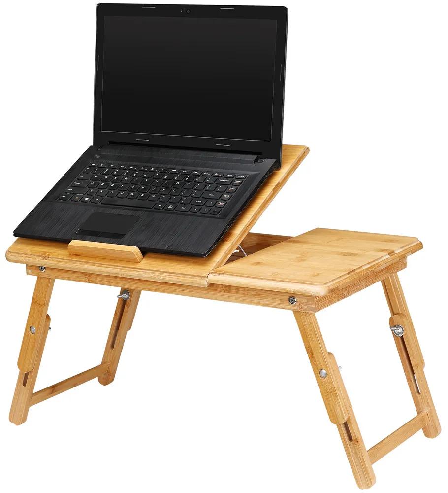 Deuba Laptoptafel Opklapbaar -  bamboe -  bedtafel