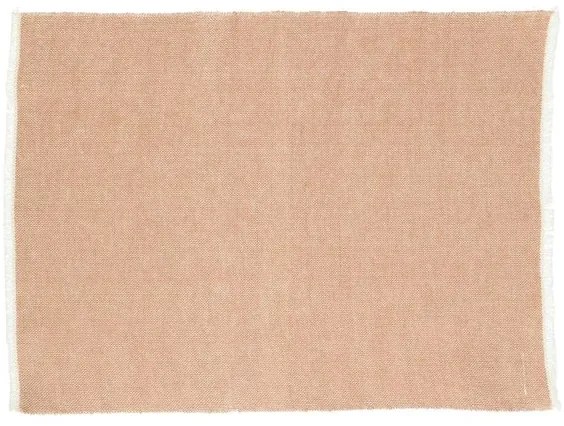 Placemat franjes, GOTS bio-katoen, sienna, 35 x 50 cm