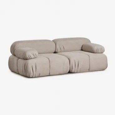 Vacuumverpakte 2-delige Modulaire Bouclé Bank Kendall Bouclé Chocoladebruin - Sklum